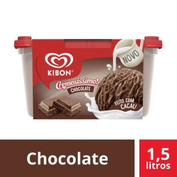 sorvete chocolate kibon cremosissimo pote 1,5l