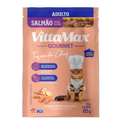 racao vittamax p/gatos 85g salmao gourmet