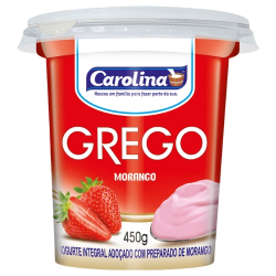 iogurte grego carolina 450g morango