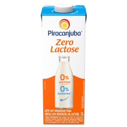 leite piracanjuba 1l zero lactose . desnatado