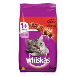racao whiskas sabor carne 500g