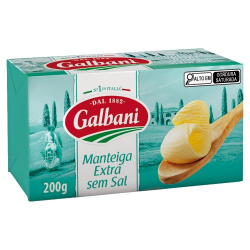 manteiga galbani tablete 200g sem sal