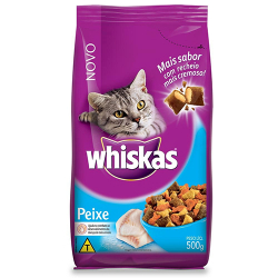 racao whiskas sabor peixe 500g