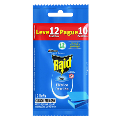 raid protector refil eletrico pastilha com 12 unid.
