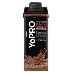 bebida lactea uht chocolate zero lactose yopro 25g high protein caixa 250ml