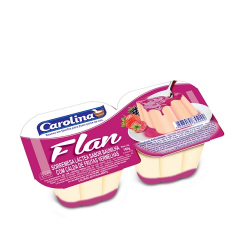 sobremesa carolina flan baunilha/frutas vermelhas 180g