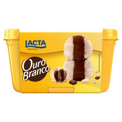 sorvete lacta pote 485g ouro branco