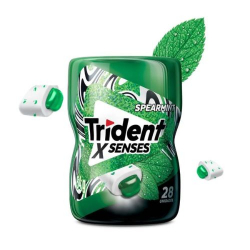 chiclete trident garrafa 54g menta