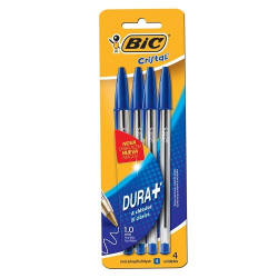 caneta bic cristal c/4 azul