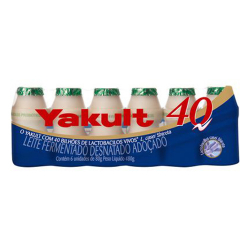 leite fermentado yakult 40 com 6 unidades