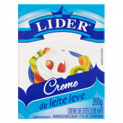 creme de leite uht leve homogeneizado lider caixa 200g