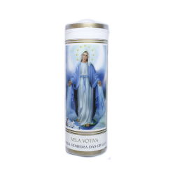 vela votiva sao domingos 330g divina nossa senhora das gracas
