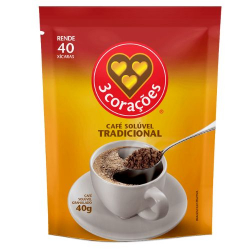 cafe soluvel 3 coracoes 40g sache tradicional