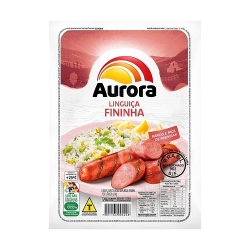 linguica mista fina defumada aurora - 500g