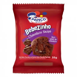 bolo chocolate recheio chocolate suico panco bebezinho pacote 35g