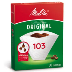 filtro de papel melitta 103 com 30 unids.