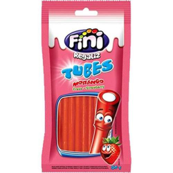 bala fini tubes morango 80g