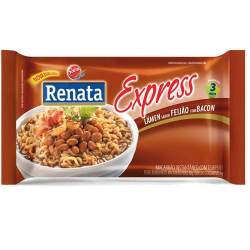 macarrao instantaneo renata 96g express feijao/bacon