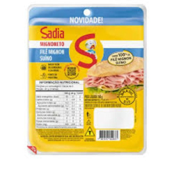 file mignon suino sadia fatiado 180g