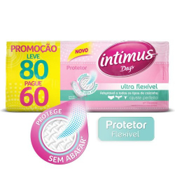 protetor intimus days ultra flexivel leve 80 pague 60 - 80 unidades