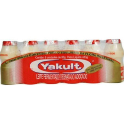 leite fermentado yakult com 6 unidades 480g