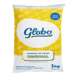 farinha de trigo globo com fermento 1kg