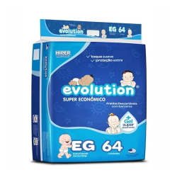 fralda dry evolution super economico eg 64und