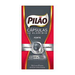 cafe em capsula torrado e moido forte pilao caixa 52g 10 unidades