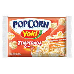 pipoca microondas yoki temperada com toque chef 100g