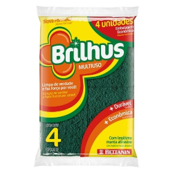 esponja brilhus leve 4 e pague 3 unid.