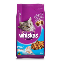 racao whiskas sabor peixe 500g