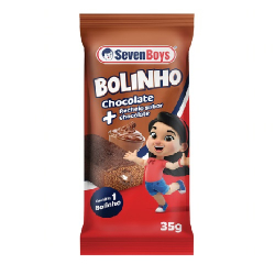 bolinho seven boys de chocolate com recheio de chocolate