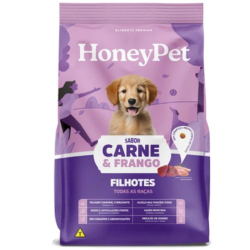 racao honey p/caes 900g filhote carne e frango