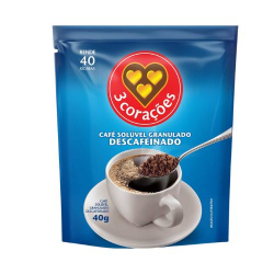 cafe soluvel 3 coracoes 40g descaf. sache