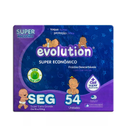 fralda dry evolution super economico seg 54und