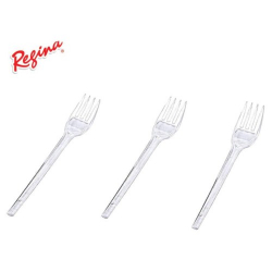 garfo de plastico regina para churrasco grande com 50 unidades