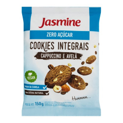 biscoito cookies jasmine cappuccino e avela zero acucar 120gr