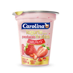 iogurte carolina pedacos morango
