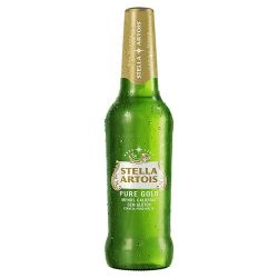 cerveja stella artois 330ml pure gold long neck