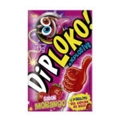 pirulito dip loko 11g booom morango