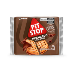 biscoito pit stop recheado 98g chocolate