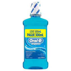 anti-septico bucal oral-b complete s. alcool menta leve 500 e pague 300ml