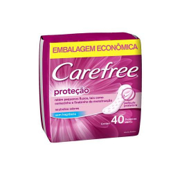 protetor diario carefree todo dia sem perfume com 40 un