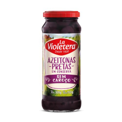 azeitonas la violetera 160g preta s/caroco