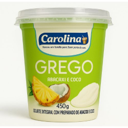 iogurte grego carolina 450g abacaxi c/coco