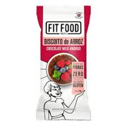biscoito de arroz fit food 60g choc meio amargo