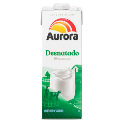 leite aurora 1l desnatado