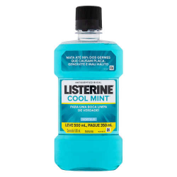 anti-septico bucal listerine cool mint leve 500 e pague 350ml