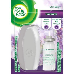odorizador de ambientes bom ar click spray aparelho e refil lavanda