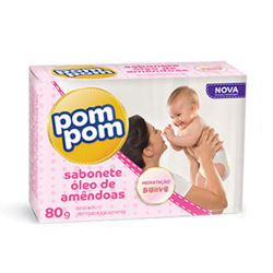 sabonete infantil pompom oleo de amendoas 80g